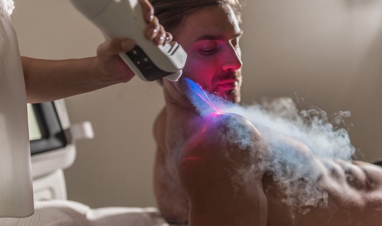 cryotherpahy treatment in progress